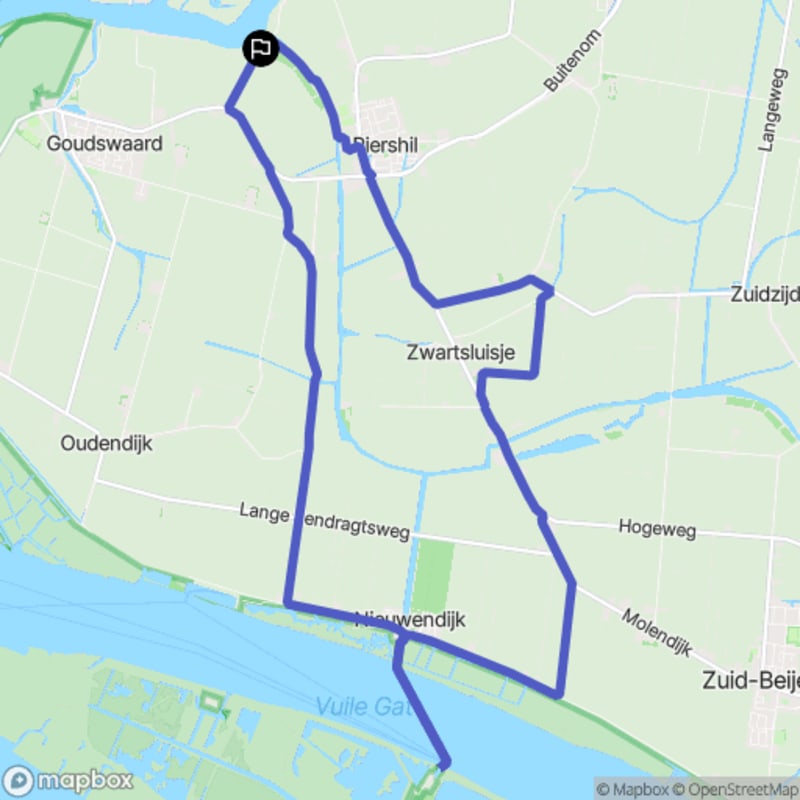 Balade à vélo à Goudswaard, Zuid-Holland - Goudswaard