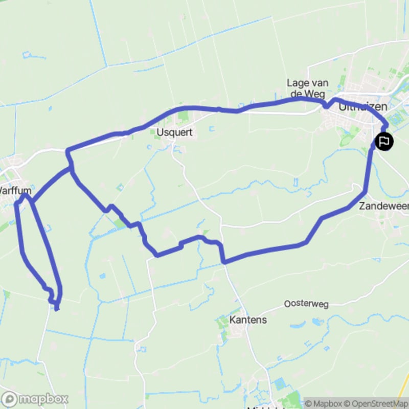 Fietstocht rond Botter, Groningen - Uithuizen