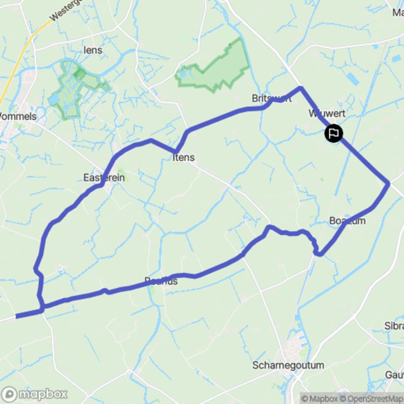 Fietsen rond Slinke, Fryslân - Wiuwert