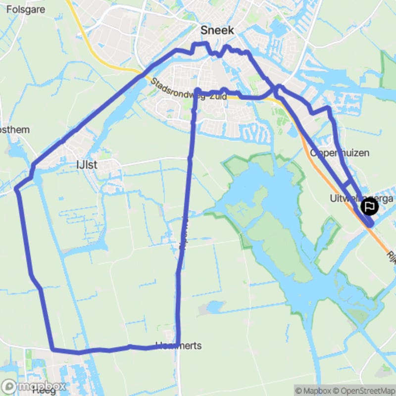 Fietsen rond Buorren, Fryslân - Uitwellingerga