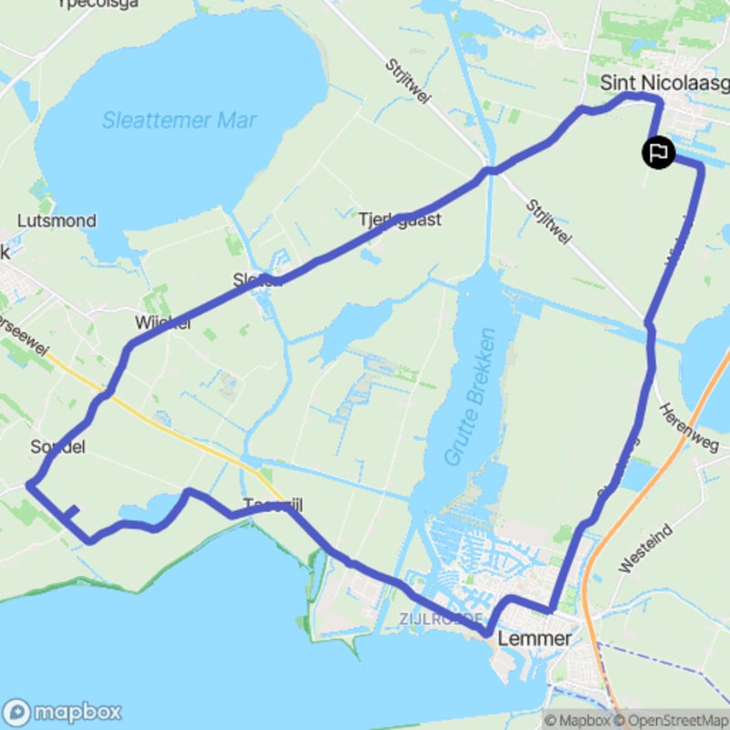 Fietstocht in Doniaga, Fryslân - Sint Nicolaasga