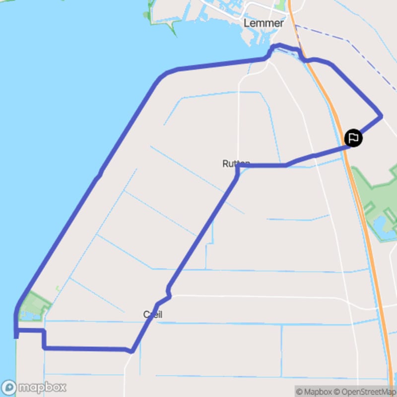 Fietstocht rond Lemsterhop, Flevoland - Rutten