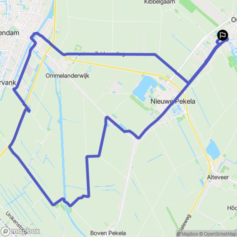 Fietstocht rond Oude Pekela, Groningen - Oude Pekela