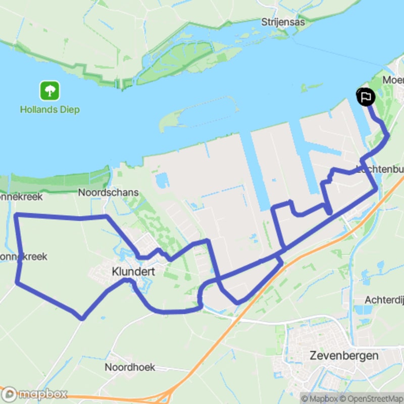 Fietstocht in Moerdijk, Noord-Brabant - Moerdijk