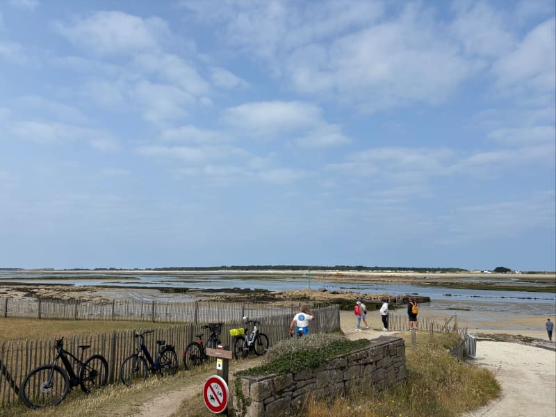 Plage et menhir depuis Carnac - Carnac