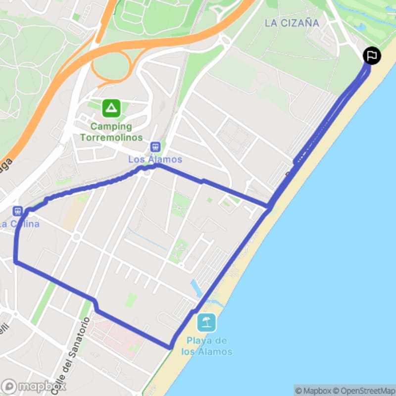 Randonnée à Málaga depuis Churriana, La Frontera Playa - Málaga