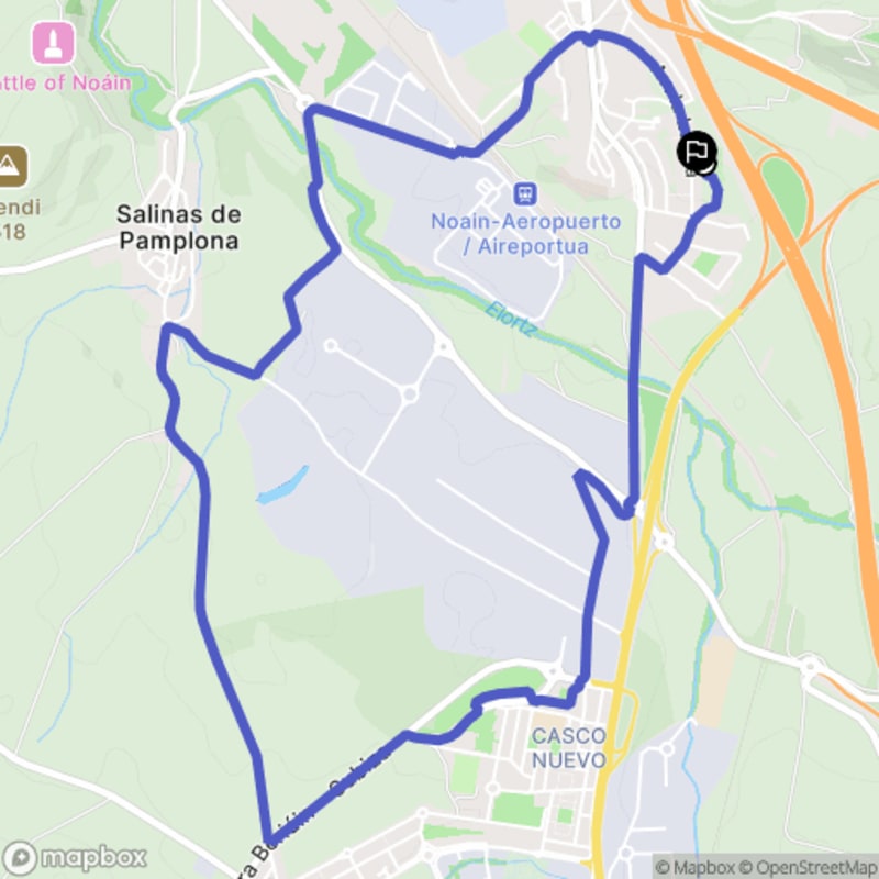 Randonnée à Valle de Elorz / Elortzibar au départ de Noáin - Noáin