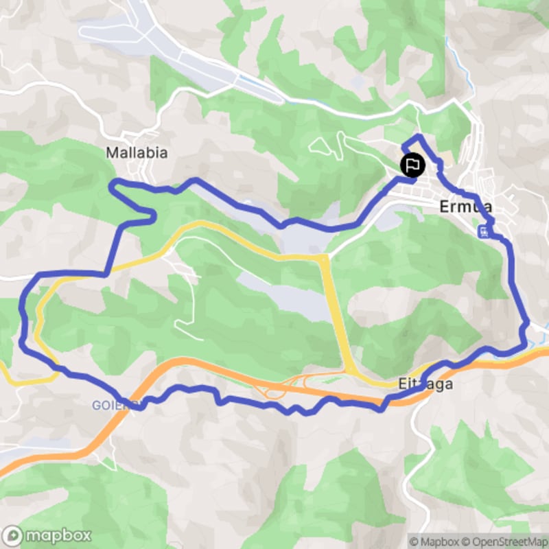 Randonnée à Ermua au départ d'Anaitasuna ikastola H.I., Euskadi - Ermua