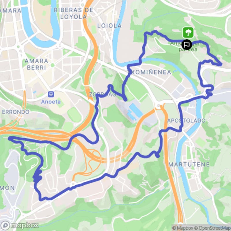 Randonnée à Donostia/San Sebastián au départ de Txomiñenea, Uba bidea