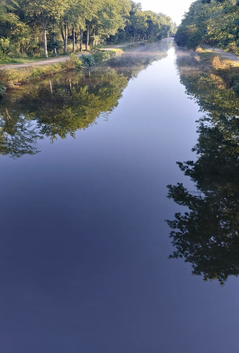 Prairies et canal depuis Fougères-Sévigné - Rennes