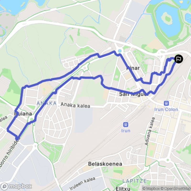 Randonnée à Irun au départ de Lapitze, Du Coureau jauregia - Irun