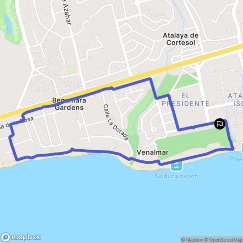 Randonnée à Estepona au départ d'El Presidente, Hacienda del Sol - Atalaya Isdabe