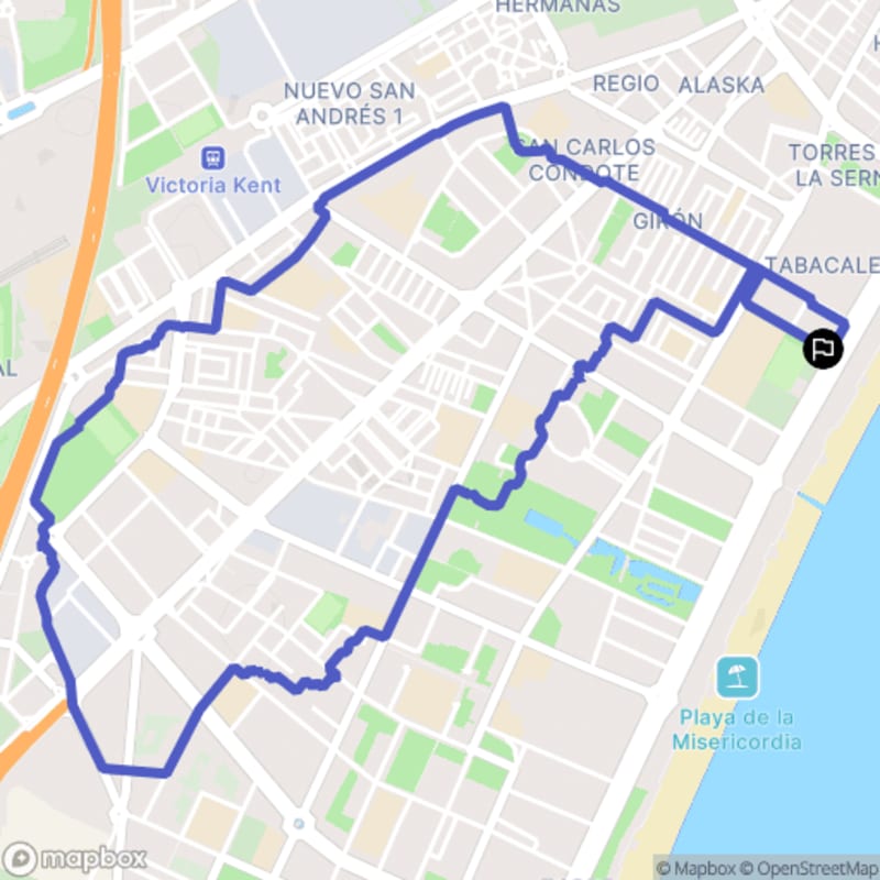 Randonnée à Málaga au départ de Carretera de Cádiz, Calle Pintor Pepe Bornoy - Málaga