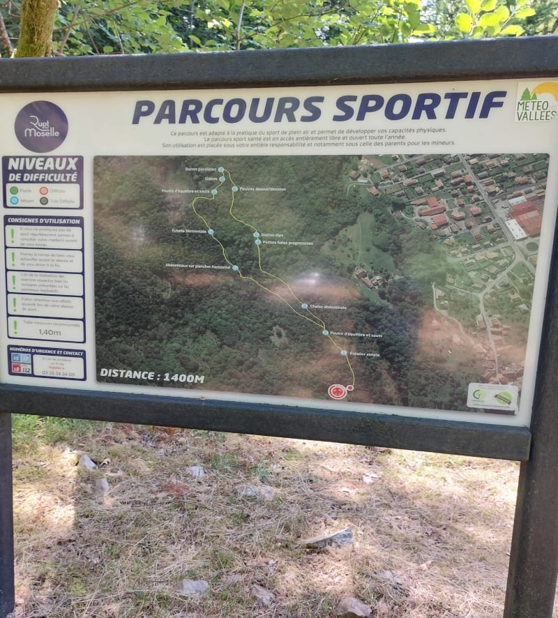 Parcours sportif sur les hauteurs de Rupt sur Moselle - Rupt-sur-Moselle
