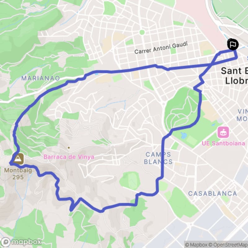 Randonnée à Sant Boi de Llobregat: Itinéraire au départ de la Comissaria - Sant Boi de Llobregat
