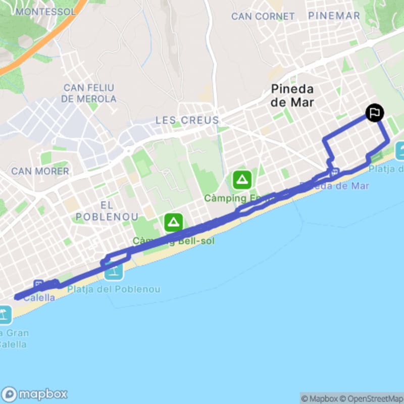 Randonnée à Pineda de Mar au départ de Pinemar, Escola Aloc - Pineda de Mar