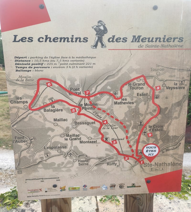 Chemin des meuniers revisité - Sainte-Nathalène