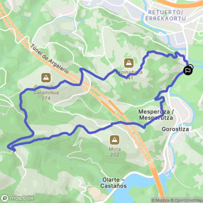 Randonnée à Barakaldo au départ de Mesperuza / Mesperutza, Gorostiza