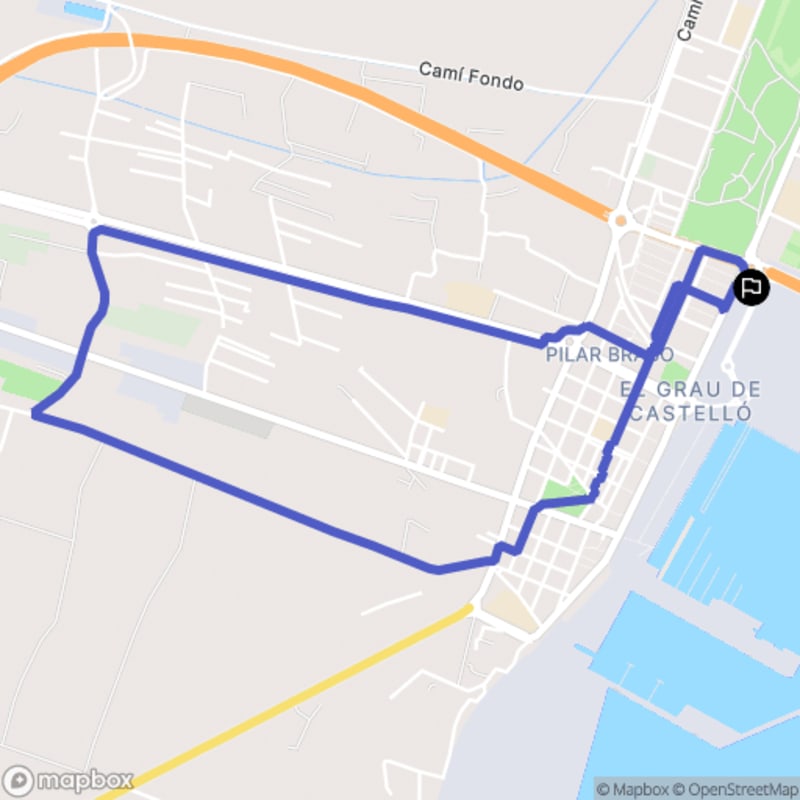 Randonnée à Castelló de la Plana au départ d'el Grau de Castelló - Grao de Castellón