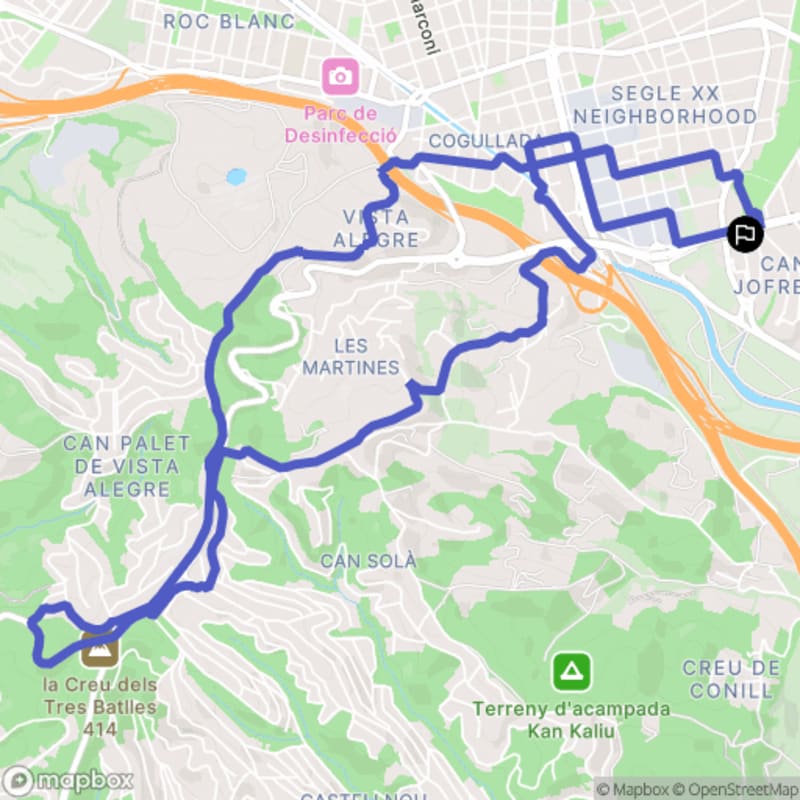 Randonnée nature au départ de Carrer de Vic à Terrassa, Catalunya - Terrassa