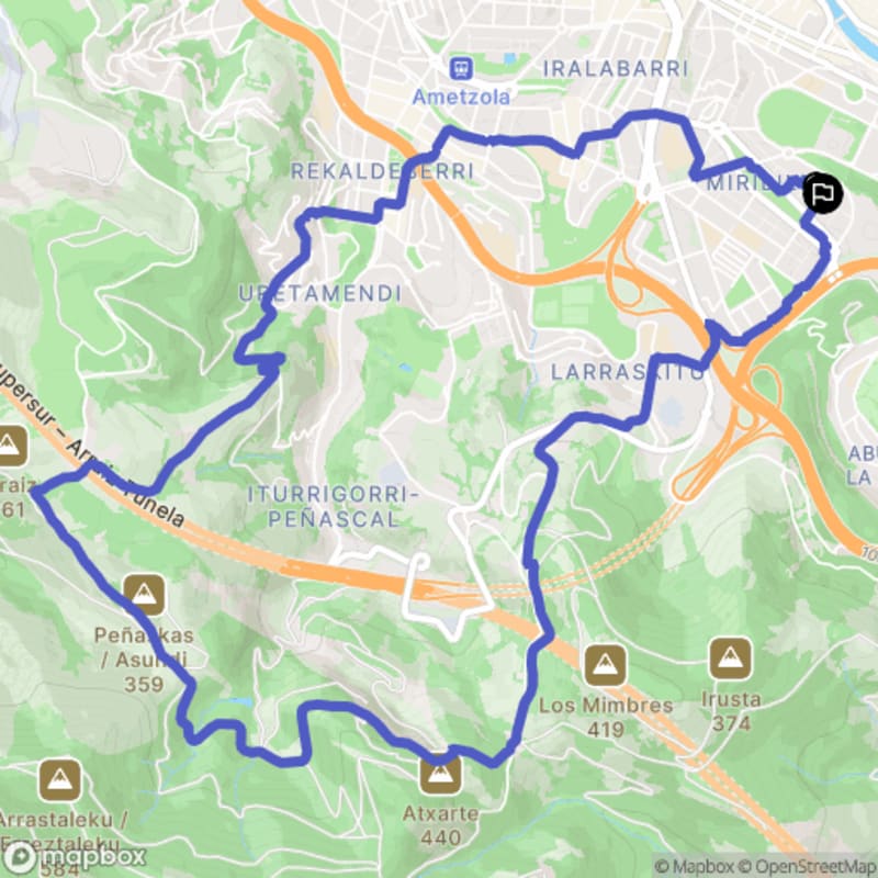Randonnée à Bilbao au départ d'Ibaiondo : Itinéraire et paysages d'Euskadi - Bilbao