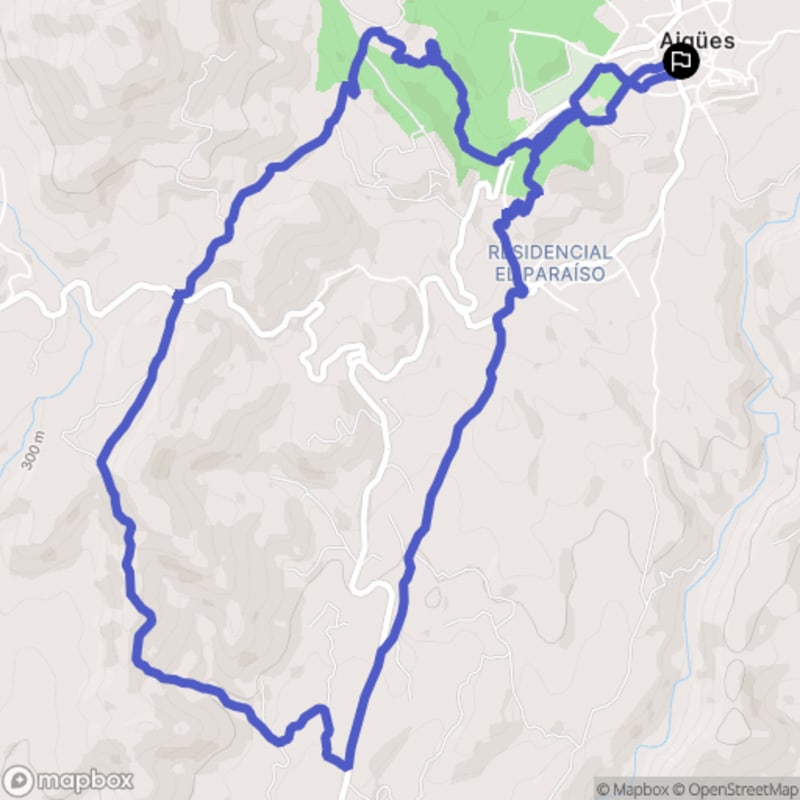 Randonnée à Aigües, Comunitat Valenciana: Parcours au départ du Carrer Pintor José Vila - Aigües