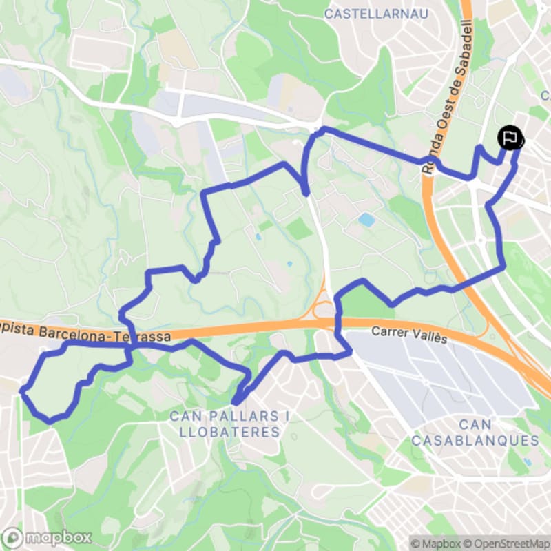 Randonnée nature au départ de Carrer de Sarasate à Sabadell, Catalunya - Sabadell