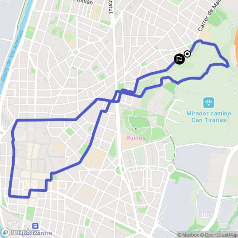 Randonnée à Rubí, Catalunya au départ de l'Àrea de servei - Rubí