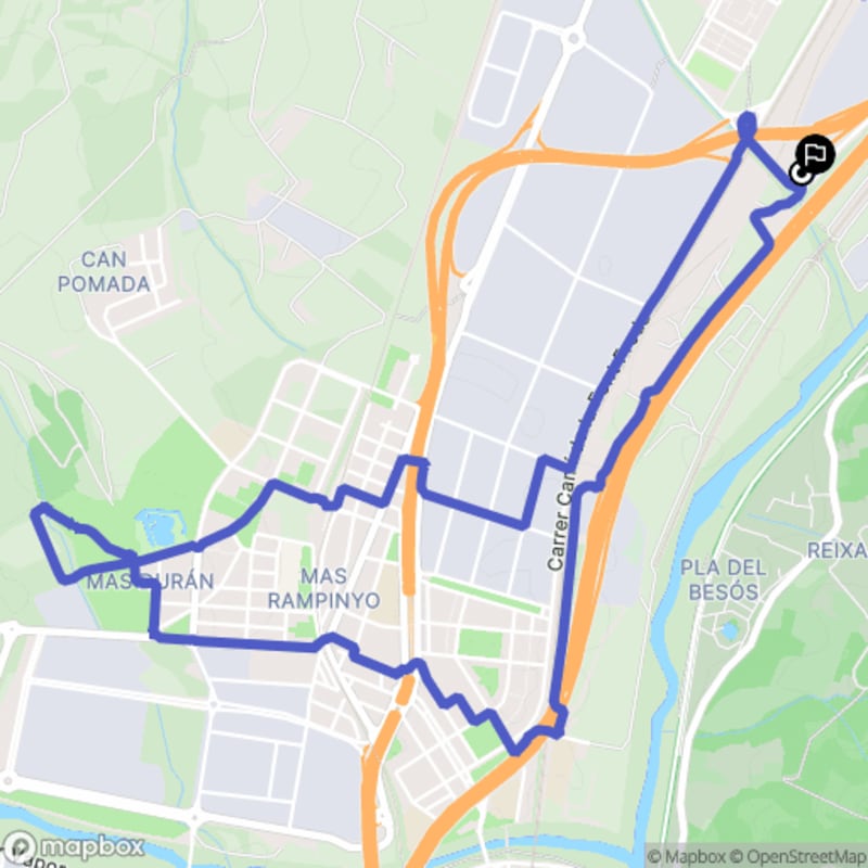 Randonnée à Montcada i Reixac au départ de FFCC Cerbère - Barcelona - La Llagosta