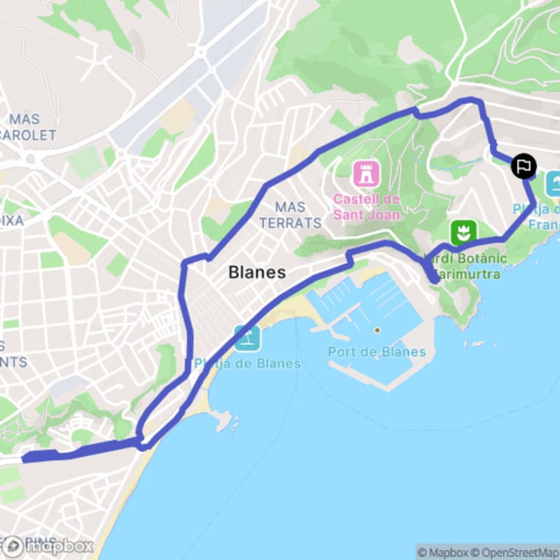 Randonnée à Blanes, Catalunya : Découverte au départ de Passeig de la Bitàcola - Blanes
