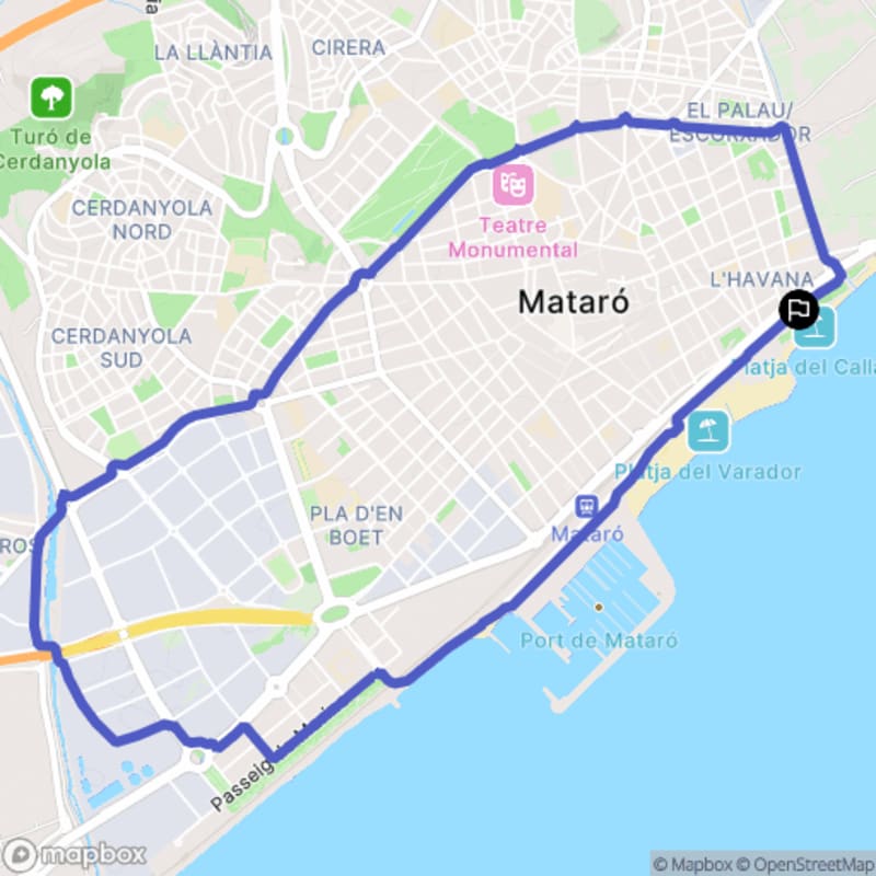 Randonnée au départ du Passeig del Callao à Mataró, Catalunya - Mataró