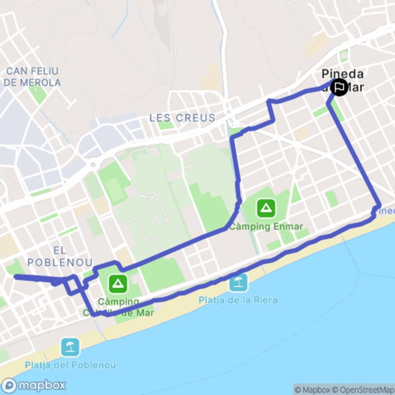 Randonnée à Pineda de Mar: Parcours au Départ de Pinemar - Pineda de Mar