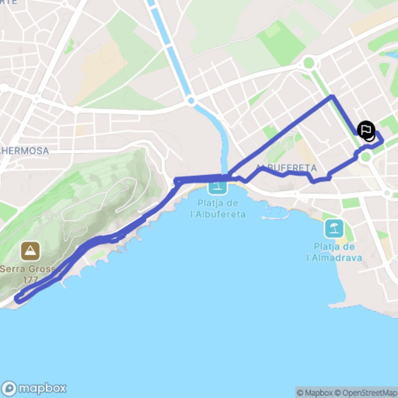 Randonnée à Alacant / Alicante au départ du parking Aldi - Alicante (Alacant)