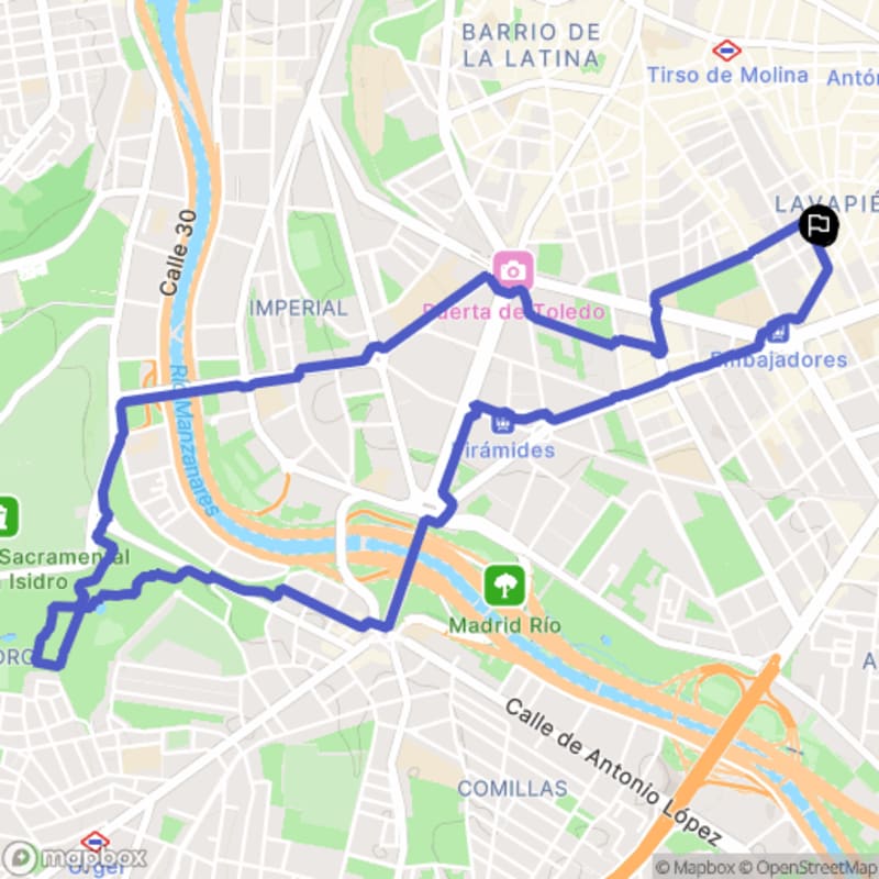 Randonnée à Madrid : Parcours urbain au départ de Centro Embajadores - Madrid