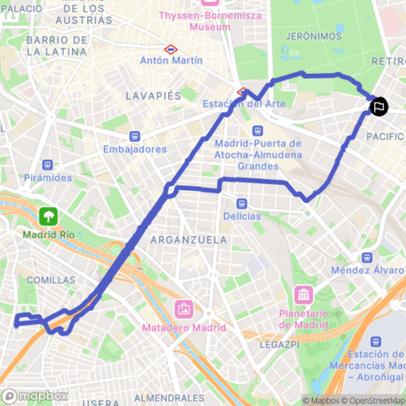 Randonnée au départ du Retiro, Calle Reyes Magos à Madrid - Madrid