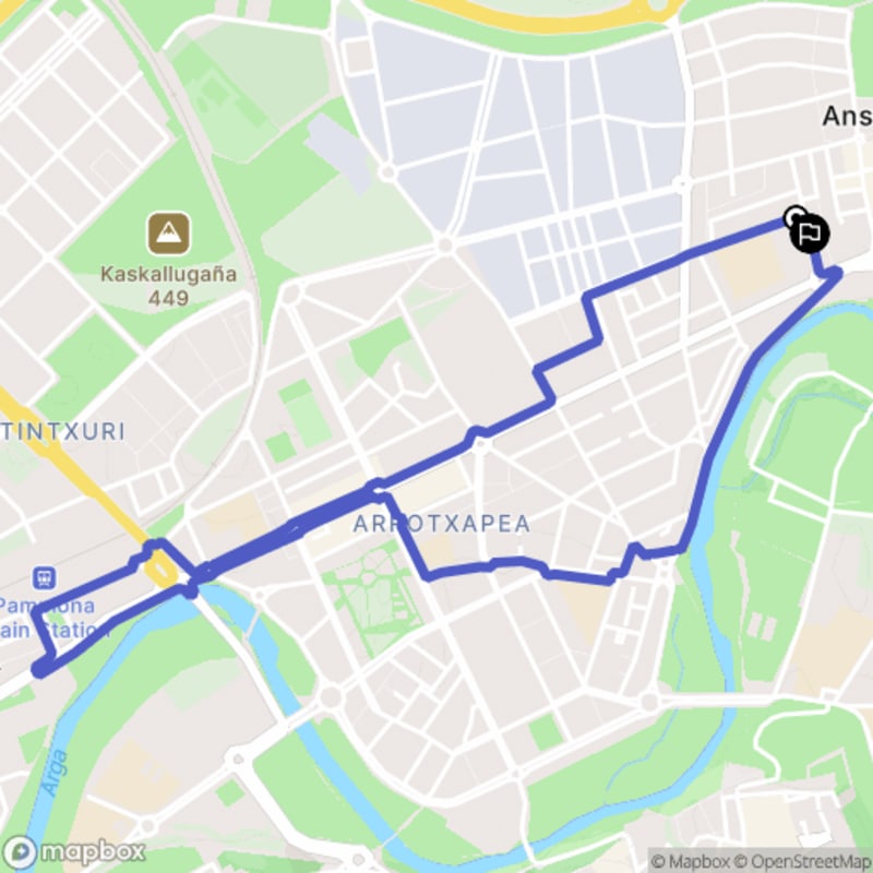 Randonnée à Pamplona/Iruña au départ d'Arrotxapea / Rochapea, Navarra - Pamplona