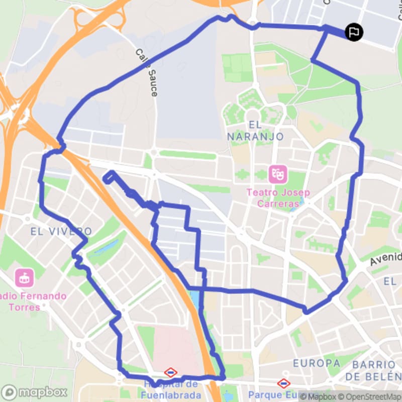 Randonnée à Leganés au départ de Sur, Calle Einstein - Leganés