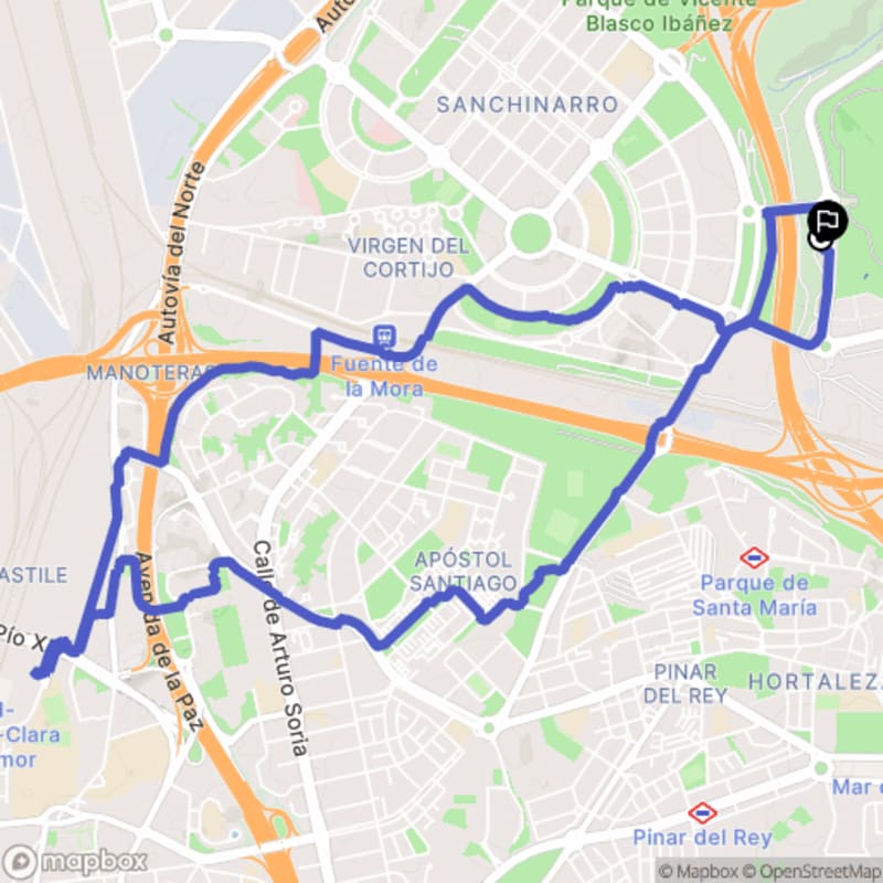 Randonnée à Madrid : Itinéraire pédestre au départ d'Hortaleza - Madrid