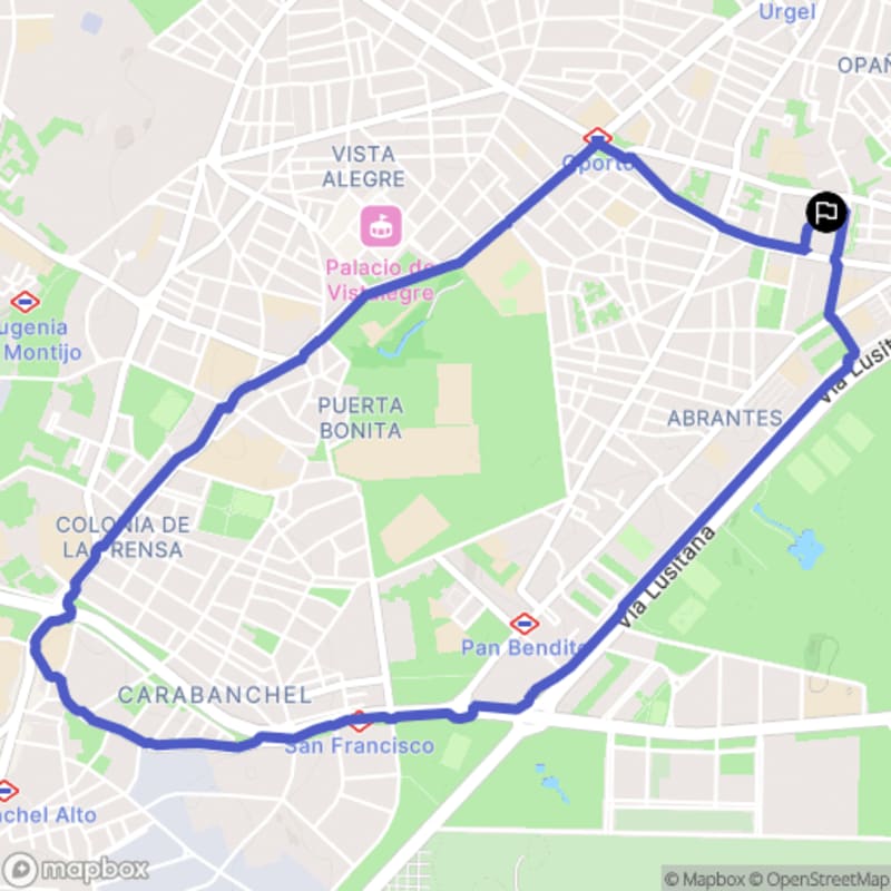 Randonnée à Madrid au départ de Carabanchel, Avenida de Oporto - Madrid