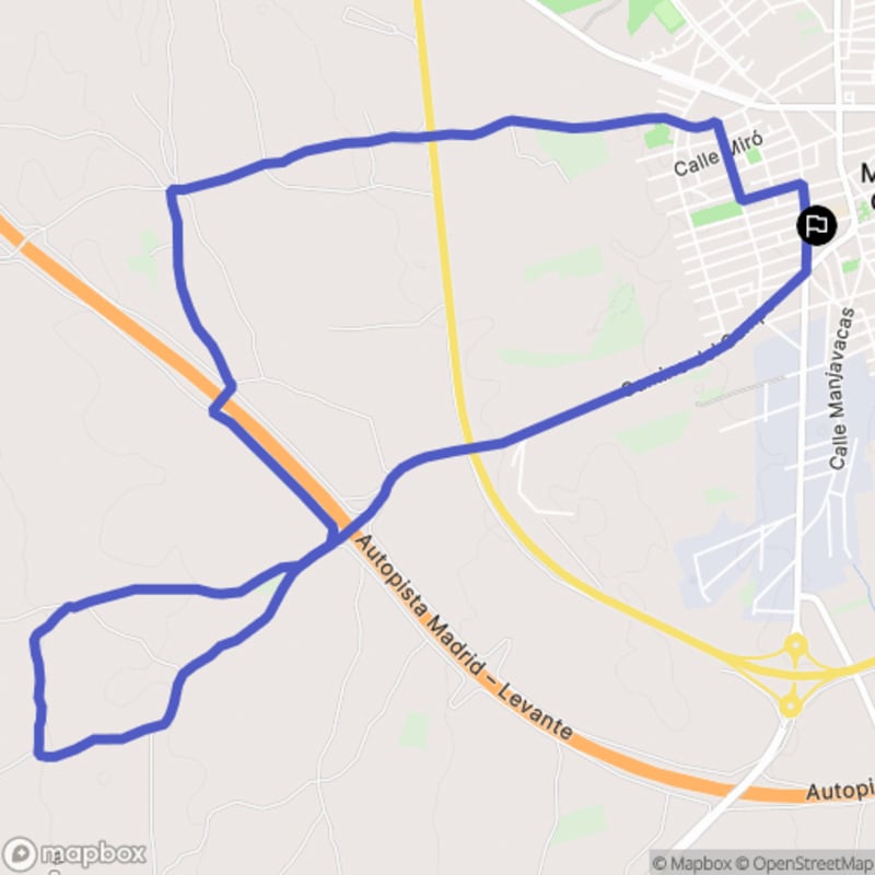 Randonnée à Mota del Cuervo : Parcours pédestre au départ de Plaza de Roma - Mota del Cuervo