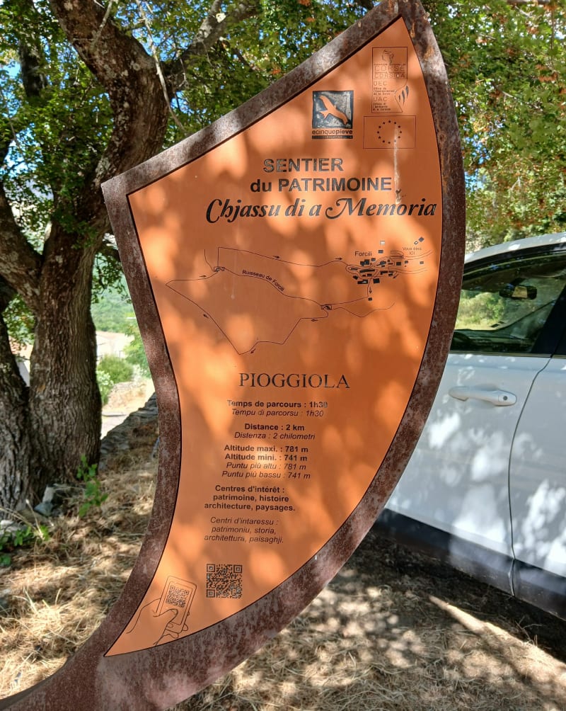 Sentier patrimonial Pioggiola, autour de Forcili - Pioggiola