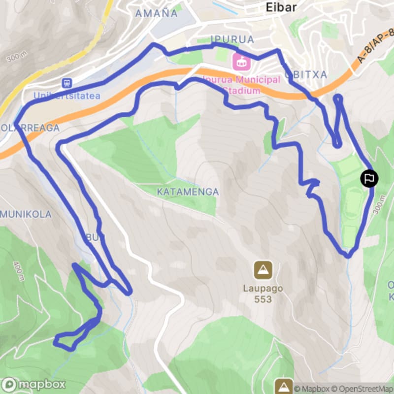 Randonnée au départ d'Otaola-Kiñarra, Unbe, à Eibar au Pays Basque