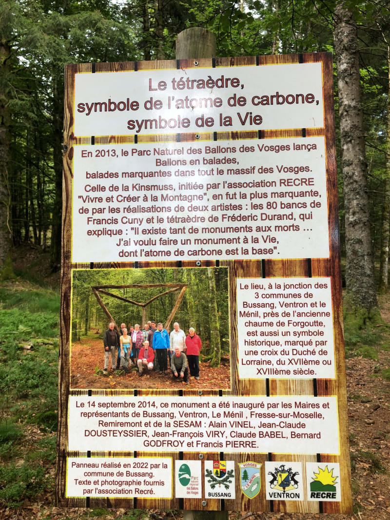 Marche jusqu’àu tétraèdre symbole carbone, symbole de la vie - Ventron