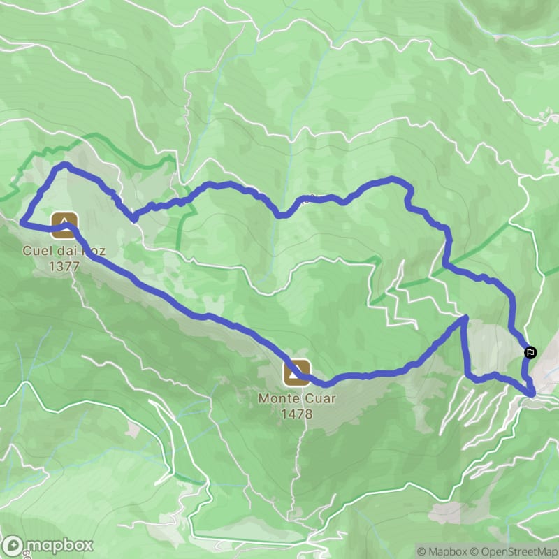 Randonnée au départ de Cuel di Forcja à Trasaghis, Friuli Venezia Giulia