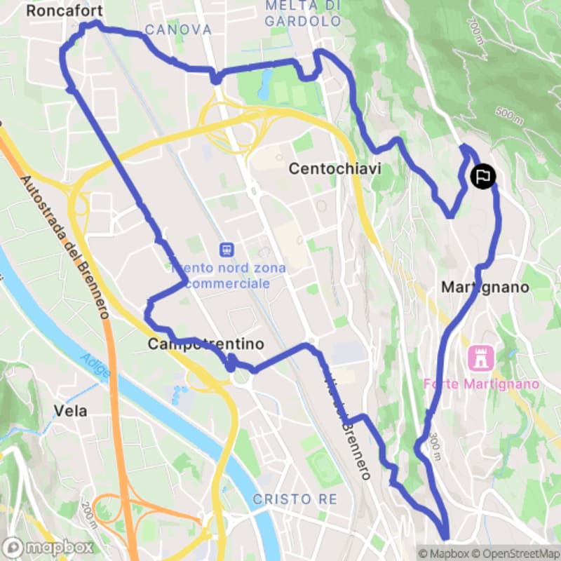 Randonnée à Trento au départ d'Argentario - Martignano