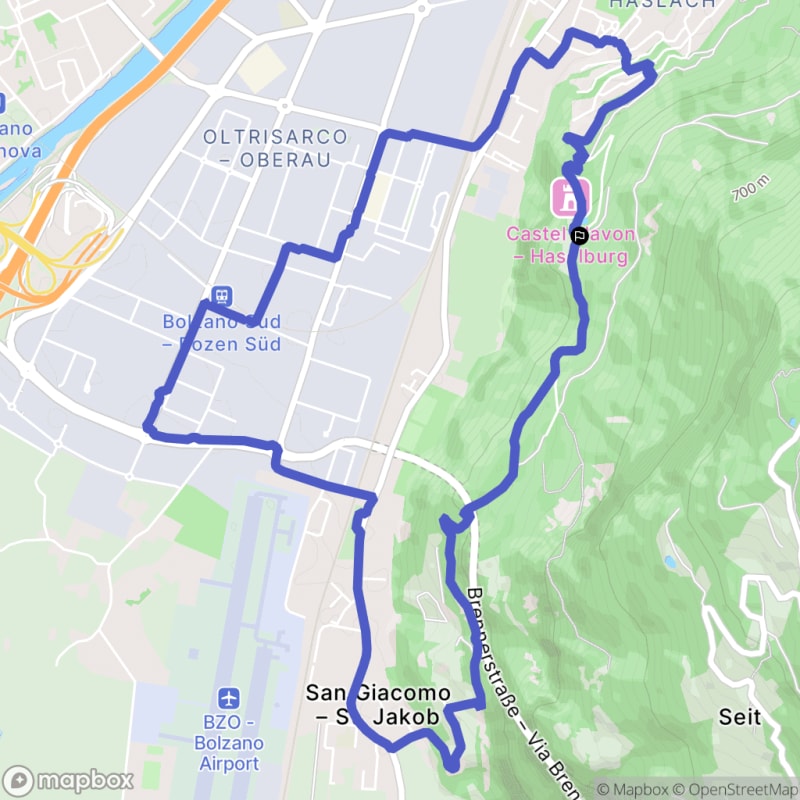 Randonnée à Bolzano depuis Oltrisarco-Aslago près de Castel Flavon
