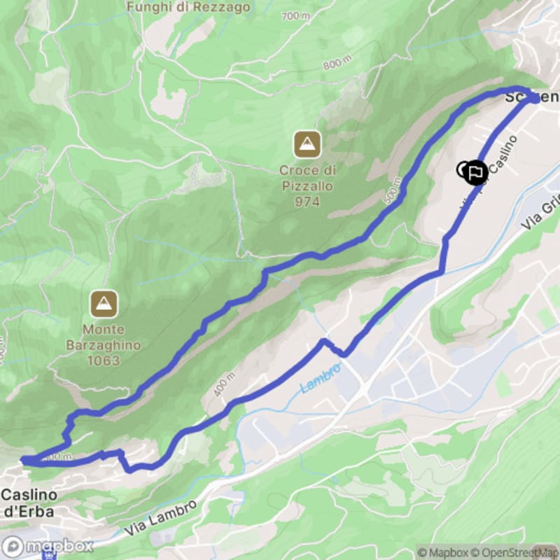 Randonnée au départ de Scarenna, Lombardia : Exploration Pédestre - Asso