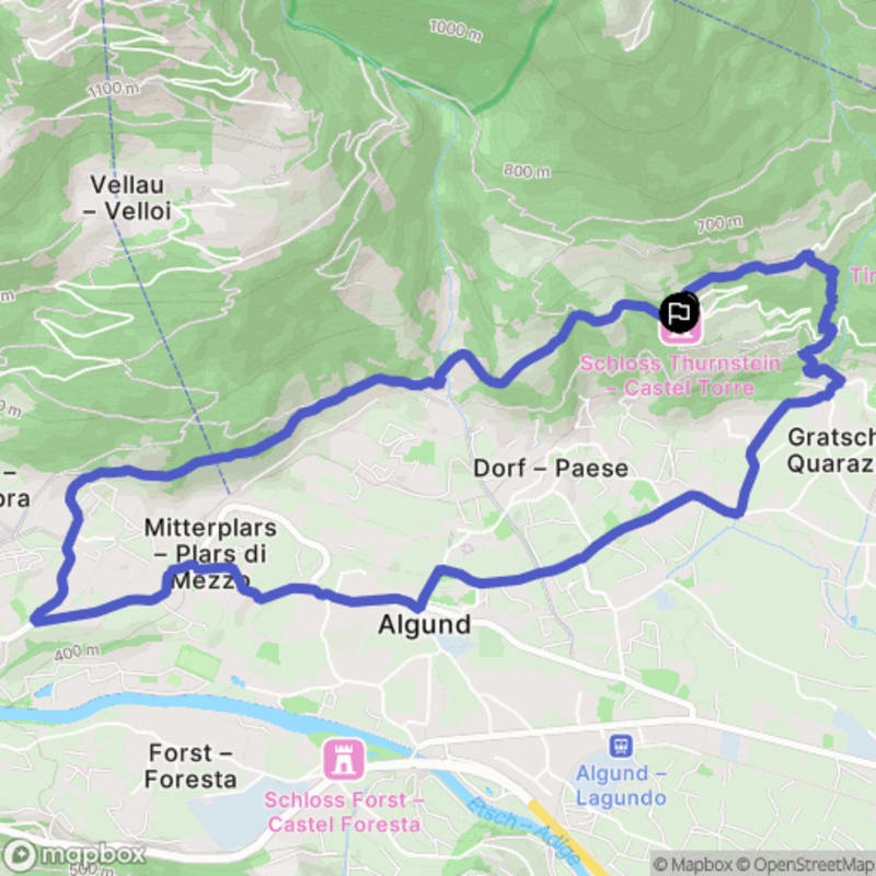 Randonnée à Dorf Tirol - Tirolo au départ de St. Peterstraße - Tirolo