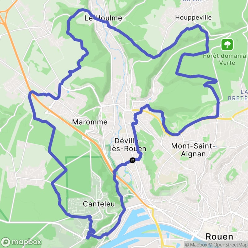 Sortie en partant de Déville - Déville-lès-Rouen