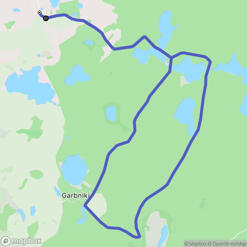 Ścieżka w Kiwajnach o dystansie 9,9 km i poziomie trudności średnim - Kiwajny